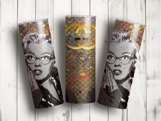 Personalized Designer Marilyn  Monroe 20oz Tumbler